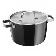 WMF Fusiontec Aromatic 高身湯鍋 4.7L, 1個, 22cm, 黑色