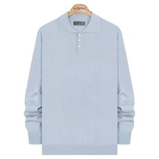 BLUEForce 男士 Milteunop 素色針織長袖翻領T恤