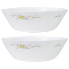 Bacile 野花圖案冷麵碗 白色 2入組, 1個