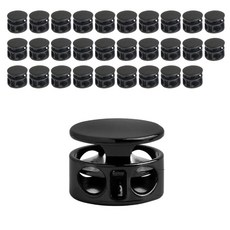 Khohimo 金屬繩帶調節豬鼻繩扣 14mm 5W0661, 黑色, 30個