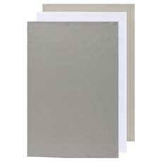 NOW 純棉擦拭布 76 x 51cm, 莫蘭迪 灰白綠, 3個