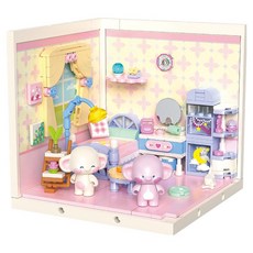 JAKi 佳奇 相容積木 迷你城鎮 大象臥室 FK005, 1個, 混色