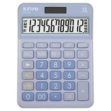 Kinyo 12位元繽紛計算機 KPE-692, 藍色, 1個