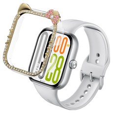 SPACE SHIELD Neko Bling 貓咪 PC 防撞保護殼, 金色, 1個