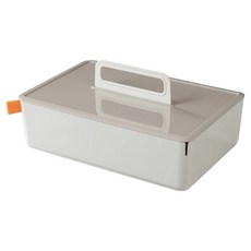 得力Deli XDOMO 收納盒 XDM16 手提 31.7 x 21.2 x 14.3cm, 1層, 淺灰