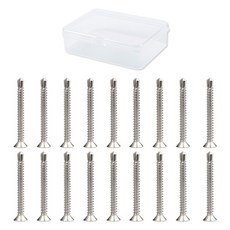 OON 스텐 십자 철판 피스 M 18p + 투명 케이스, 1개