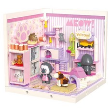 JAKi 佳奇 相容積木 微型城鎮 大猩猩動物商店 FK008, 1個, 混合顏色