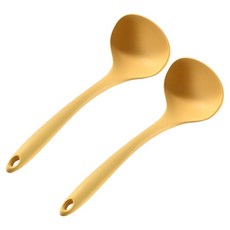 Stack-it 多功能鉑金矽膠湯勺, 2個, 黃色