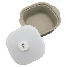 MODU'I BLUEMAMA 矽膠副食品多功能蒸鍋 大型, 1個, 蒸鍋 + 鍋蓋, 灰色