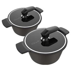 DORCO 多可樂客 電磁爐 IH New Cast 鍋具 2件組, 1套, 雙耳鍋 20cm + 雙耳鍋 24cm, 巧克力