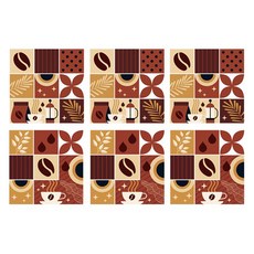 fantastix 現代風磁磚貼紙 HP-7009 3p x 2款, 咖啡