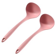 Stack-it 多功能鉑金矽膠湯勺, 2個, 粉紅色