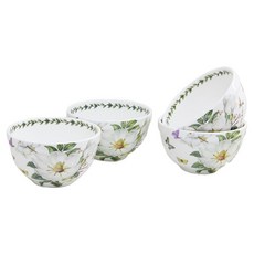 Royal Essex 木蓮花骨瓷飯碗 4入組, 1套, 混和顏色