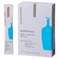 BLUE BOTTLE COFFEE Craft 即溶原豆咖啡粉 義式濃縮 單份包, 10入, 1個, 3g