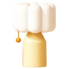 비츠조명 LED 보보 무선 무드등 수면등, 옐로우