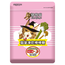 Cat Glory 驕傲貓 貓掌凍乾棒棒糖 12入, 鱈魚 + 蔓越莓, 3g, 1袋