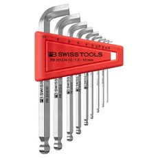 PB SWISS TOOLS Stubby 短柄六角球頭L型扳手組 10mm 2212H-10CN, 1套