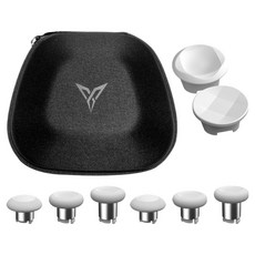 FLYDIGI 飛智 Joytron Apex 5專用精選配件包控制器收納包, 黑色(手提包)、白色(拇指桿/方向鍵), 1個, 單品