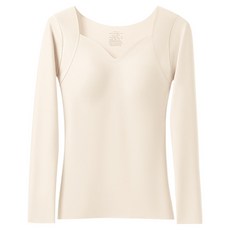 C.O.B 女性用豐盈附罩杯保暖內搭長袖上衣