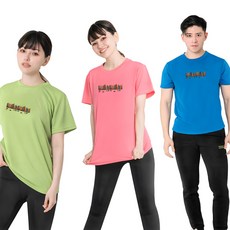 MI MI LEO 台灣製高透氣吸排T恤3件組 E9, 蘋果綠 + 粉桃色 + 寶藍