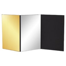 Beneble 攜帶式攝影補光反光板 3折 全白 黑銀金 A4, 1個, 單一商品