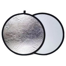 Beneble 便攜式可折疊攝影錄影反光板 2合1 銀白色 110cm, 1個, 單一商品