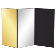 Benevle 便攜式攝影補光反射板 3面 全白 黑銀金 A3, 1個, 單一商品