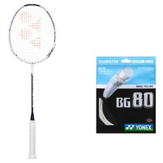YONEX NANOFLARE X7 羽球拍 白色 + BG80 25磅穿線組, 1套, NANOFLARE X7 2025