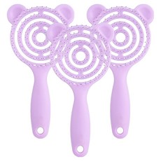 貓耳貓咪安撫按摩梳子/護理梳順毛梳/蚊香梳, 3個, 紫色