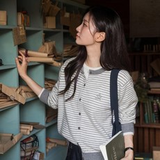 시크폭스 여성용 슈에르 단가라 자수 니트 가디건 53CA761