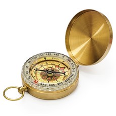 DIBOTE 迪伯特 純銅製懷錶羅盤指北針 W3200-21, 1個, 黃銅色