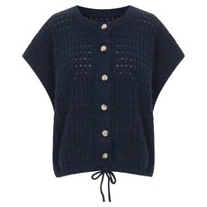 Paige Flynn 鬆餅格抽繩寬鬆版型羊毛背心 P5CVT005C