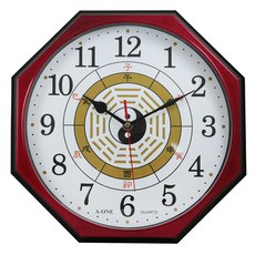 A-ONE 時來運轉八卦靜音掛鐘 TG-0304 12吋, 紅木