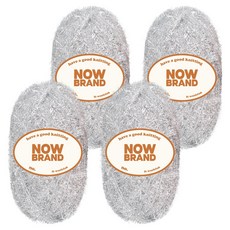 WoolClub 三星毛紗 Now Brand 金屬菜瓜布線 80g, 4個, 148 銀線