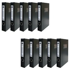 Youngoh 高週波 D型環活頁夾 3孔 A4 3cm, 黑色, 10個