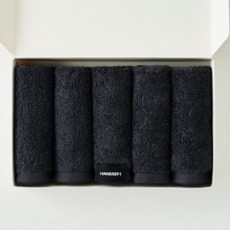 HANSSEM BASIQUE 40支精梳棉擦手巾, 深灰色, 5個