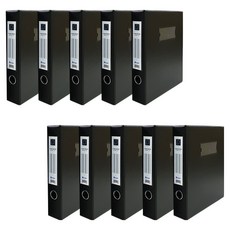 Youngoh 高週波D型環活頁夾 3孔 A4 5cm, 10個, 黑色