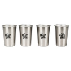 스노우라인 맥주잔, 실버, 4개