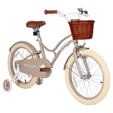 로얄키즈 아동용 클래식 네발자전거 18인치, 밀크티, 124cm, 1개