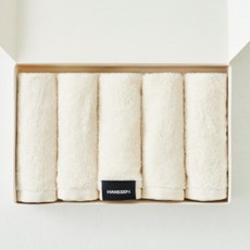 한샘 BASIQUE 40수 코마사 코튼 핸드타월, 5개, 아이보리