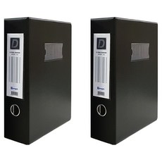 Youngoh 高週波D型環活頁夾 3孔 A4 7cm, 2個, 黑色