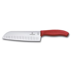 VICTORINOX 瑞士維氏 瑞士經典直刃三德刀 6.8521.17C1B, 紅色