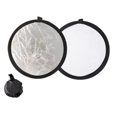 Beneble 便攜式可折疊攝影錄影反光板 二合一 銀白色 30cm, 1個, 單一商品
