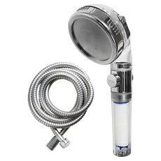 LIVINGiF 水壓調節Cleany過濾蓮蓬頭 + 2m淋浴軟管組, 鉻, 1套