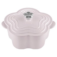 LE CREUSET 山茶花鐵鍋 花型鋼頭, 1個, 20cm, 柔粉紫