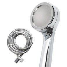 LIVINGiF 高水壓省水蓮蓬頭 + 2m淋浴軟管套組, 鉻, 1套