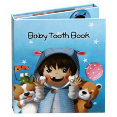 Babytooth Book 嬰兒牙齒保管收藏冊, 男孩款 藍色