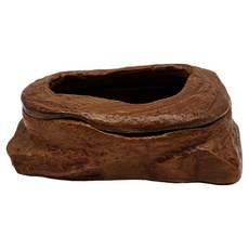 NOMOY PET 爬蟲兩棲類樹脂飼料盤 10 x 9 x 3cm NS-77, 1個, 混合色