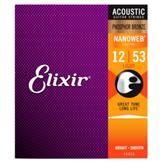 Elixir NANOWEB 吉他弦/木吉他弦, Phosphor Bronze, 1套, 16052