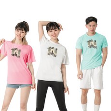 MI MI LEO 高透氣吸排T恤3件組 台灣製 E5, 薄荷綠色 + 白色 + 蜜桃粉色